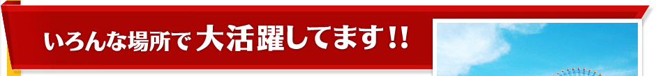 いろんな場所で大活躍してます！